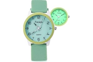 Facasu Kids Watch Analog for Boys Girls Waterproof Fashionable Simple Practical Luminous Dial Quartz Watch Comfortable Soft Strap Easy to Read for Children Watch-Kids Gift for Teen Boys Girls Ages 6+
