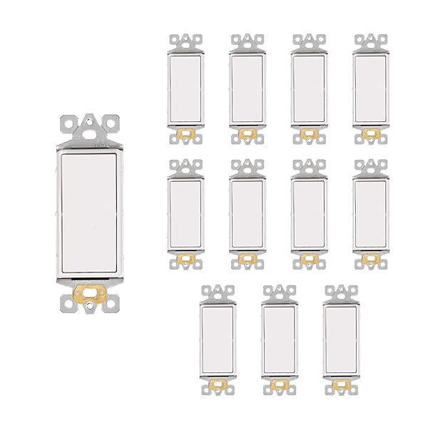 [12 PACK] MOES PADDLE ROCKER LIGHT SWITCH, SINGLE...