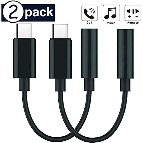 Pack] USB-C to mm Headphone Jack Adapter,Type C to Aux