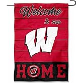 Wisconsin Badgers Welcome To Our Home Double Sided Garden Yard Flag