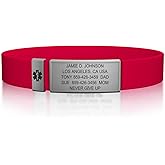 ROAD iD Medical Alert Bracelet for Men and Women - Stretchable and Comfy Silicone Bracelets for Identification