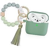 Apple AirPods 4 Case, Cute Apple AirPods 4 Case Cover for Women Girls, Silicone Protective Case with Bracelet Keychain (Cactus Green, AirPods 4 Case)
