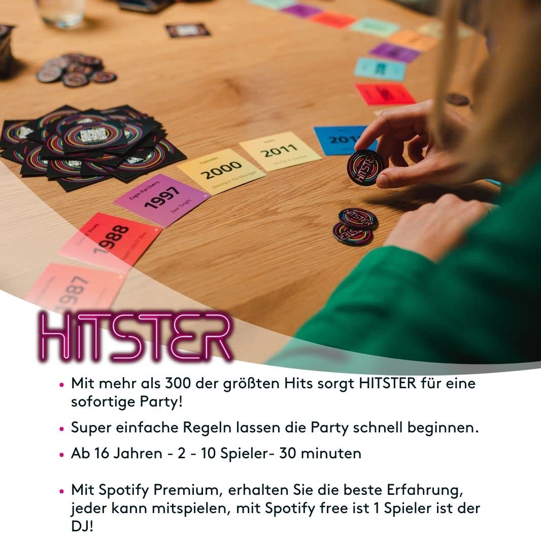Hitster Original, EIN Party- und Kartenspiel für Erwachsene und Familien - 2 bis 10 Spieler ab 16 Jahren, Deutsch (DE) 5
