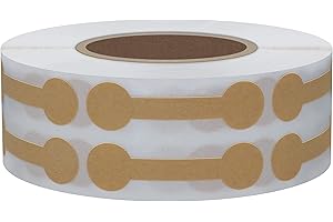 Hybsk 1000pcs Jewelry Price Tags Merchandise Barbell Price Stickers Jewelry Size Identify Labels(Kraft Paper)