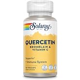 SOLARAY Quercetin Bromelain &amp; Vitamin C (60 CT, 20 Serv) | Immune, Sinus &amp; Antioxidant Support, Quercetin 500 mg, Vitamin C 1, 235 mg, 30 Servings, Vegan &amp; Lab Verified