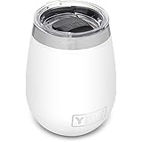 YETI Rambler 10 oz Wine Tumbler, Vacuum Insulated, Stainless Steel with MagSlider Lid, White