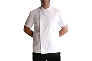 KITCHIEF Unisex Chef Coat Short Sleeve With Mesh Lightweight Chef Jacket Men Chef Uniform for Kitchen,Food Service,Bakers