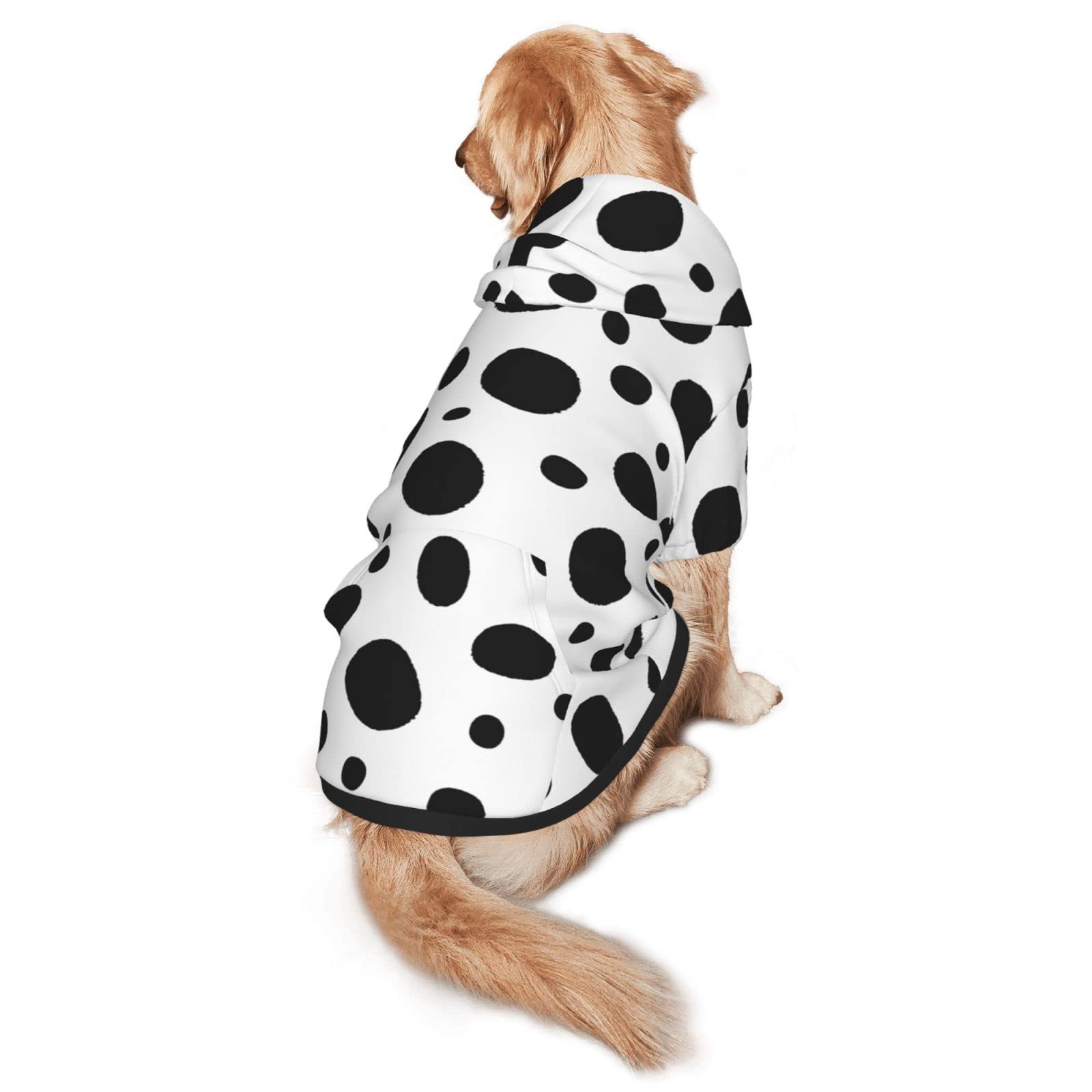 Photo 1 of ***RUNS BIG*** Cute Dalmatian Print Dog Hoodies?Dog Clothes with Pocket and Hat Winter Clothes Sweaters for Medium Large Dogs Girl Boy Pets' Clothes Outfits