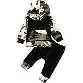Infant Baby Boys 2 Pieces Clothes Set Camouflage Print Hoodie Tops + Long Pants Toddler Winter Outfits