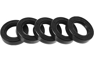 Motoforti Universal Oil Seal TC Double Lip W Steel Spring Seal Ring Rotary Shaft Seal 30x50x12mm High Pressure NBR Rubber Black 5 Pcs