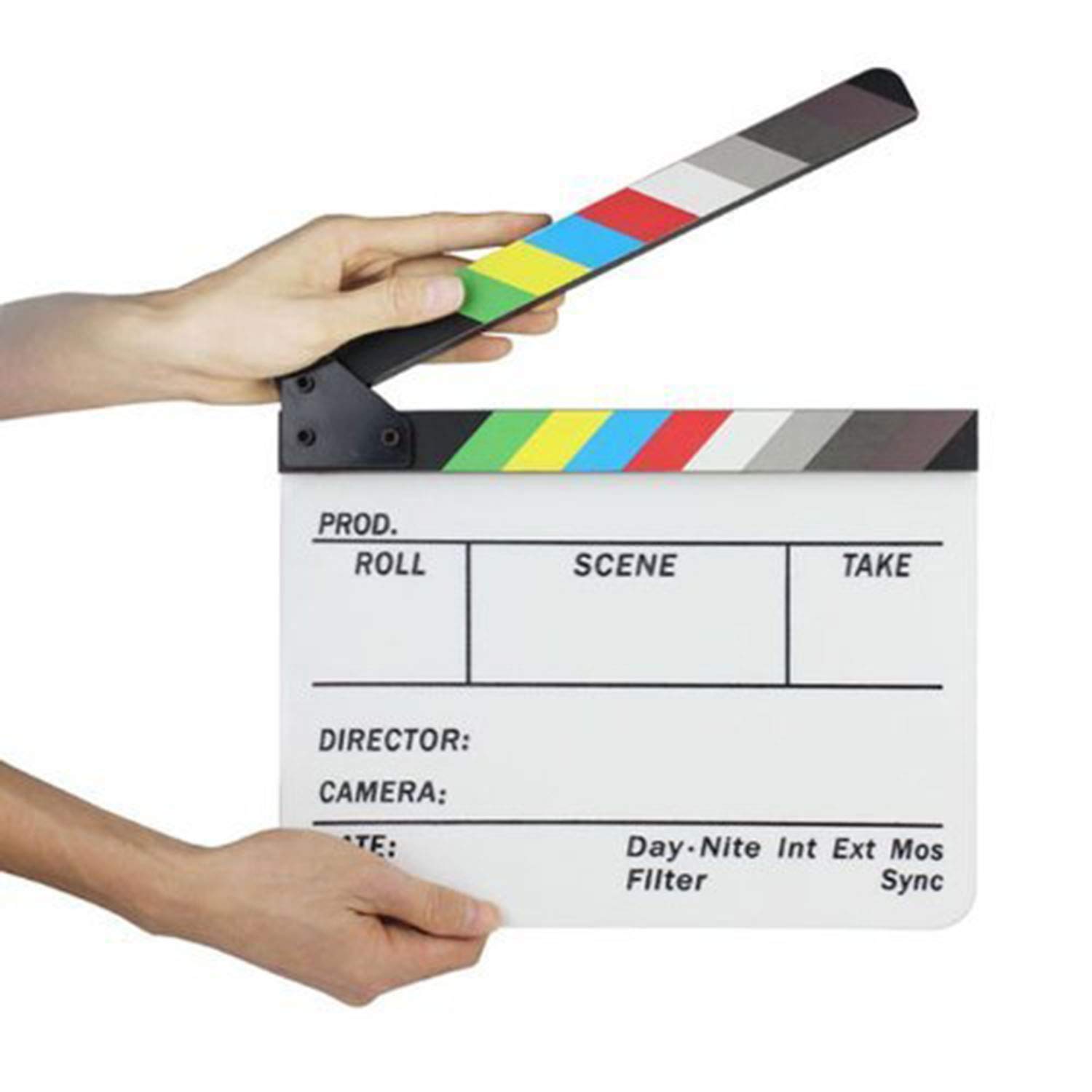 Gearmax Acrylic Clapboard Dry Erase Director Film Movie Clapper Board Slate