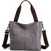 Sunshinejing Women's Small Canvas Tote Bag Shoulder Crossbody Bags Work Purses Travel Satchel | Small, Canvas, Shoulder, Work Purses, Travel