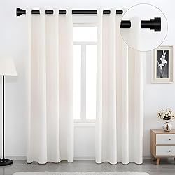HEI! DEAR 2 Pack Black Curtain Rods 48 to 84