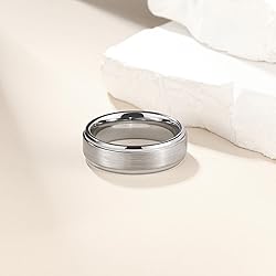King Will 6mm Tungsten Carbide Wedding Ring Brushed