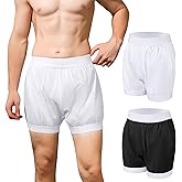 Carer Adult Diaper Covers 2PCS Washable, Leakproof Incontinence Underwear for Men Women Enclosed Elastic, Widened Waistband Design Protection for Long-Term Care & Daily Use（White,Black,Large）