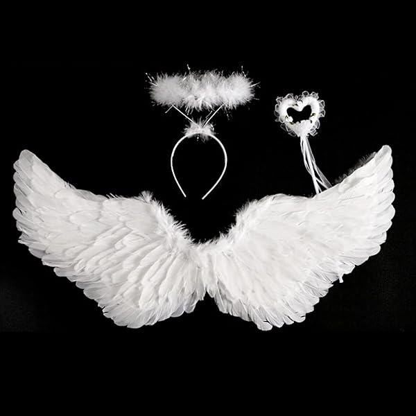 Alas De Ángel Con Plumas Sintéticas Y Correas Elásticas Ajustables – Tallas S, M Y L, Colores Variados, Ideales Para Cosplay, Fiestas Y Halloween