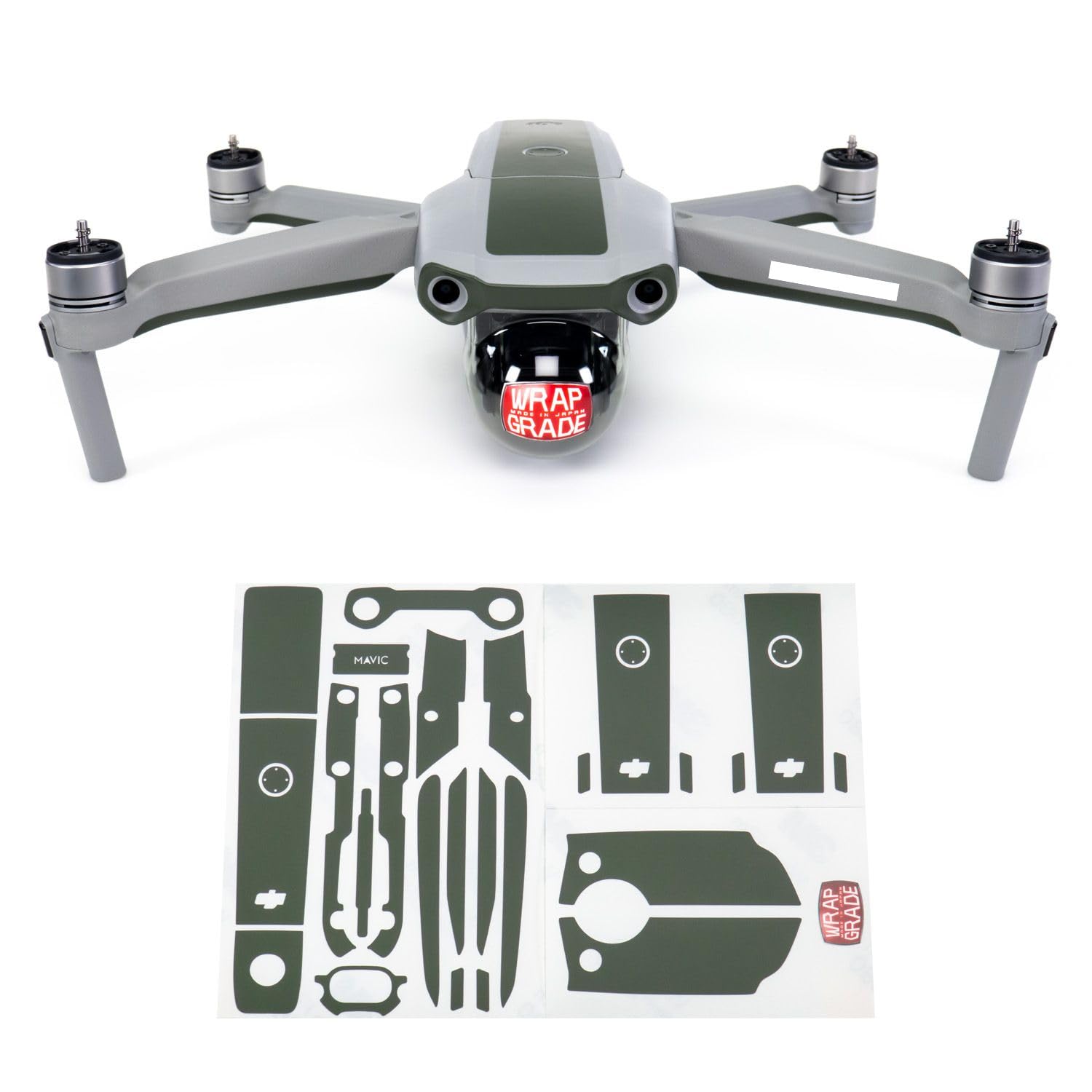 Wrapgrade Skin Compatible with DJI Mavic Air 2 | Accent Color B (Army Green)