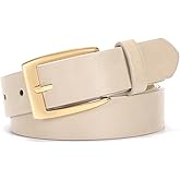 SUOSDEY Women Vintage Leather Belt for Jeans Dresses Pants Fashion Ladies Waist Belts with Gold Buckle