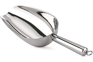 TeamFar Ice Scoop 24 oz, Stainless Steel Big Large Scoop, for Sweet Food Popcorn Flour, Healthy & Heavy Duty - Dishwasher Safe