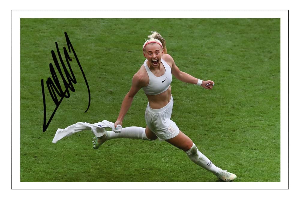 Generic Chloe Kelly England Lionesses Euro 2022 Winners Signed 12x8 Inch Photo Print With Pre Printed Signature M Autograph Gift