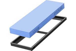 RYERUM Sharpening Stone, Single sided whetstone, knife sharpener stone with a precision of 1000 Professional wet stone, Sharpening stone with rubberized non-slip base, Easy to use