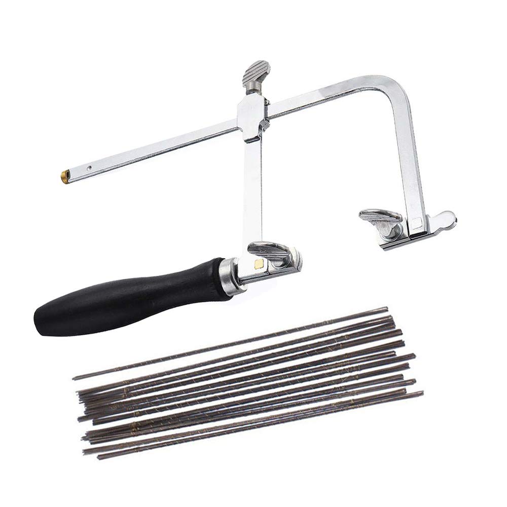 Jeweler's Saw Frame Adjustable with 144 Assorted Blades for Jewelry Making Woodworking