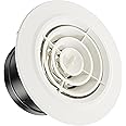 4 Inch Round Air Vent, HG Power Adjustable ABS Vent Cover, White Louver Grille Vent Fit for Bathroom, Office, Kitchen, Ventilation Use - Opening Size 3.74"