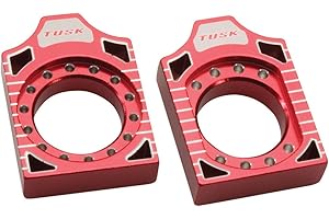 Tusk Racing Axle Blocks Red Compatible with Suzuki RM250 2002-2008