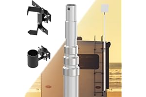 JUYEER Starlink Gen 2 Rv Ladder Mounting Kit, Starlink Gen 2 Pole Mount for rv Ladder, 11 ft Aluminum Pole, Rv Ladder Mounting Holder Included, Starlink Gen 2 Adapter Indcluded,A Storage Bag Included