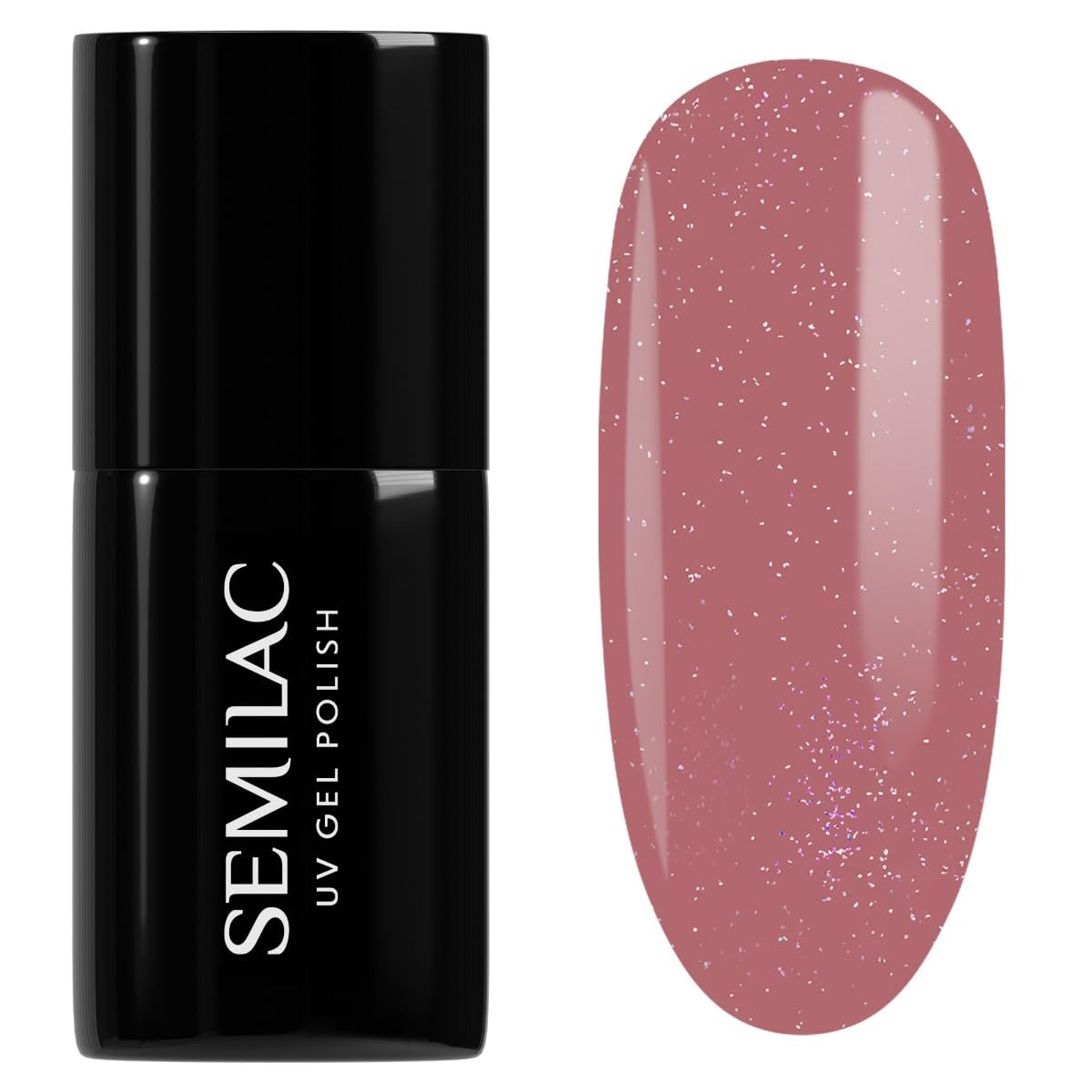 SEMILAC Gel Nail Polish 321 Shimmer Dust Caramel - Full Coverage Gel Polish - Soak Off Easy To Use LED/UV Nail Lamp - Long Lasting Manicure and Pedicure up to 3 weeks