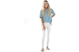 CITY THREADS Girls 100% Cotton Leggings – Soft Breathable Baby Rib Pants for School Uniform, Sensory-Friendly Wear, Sensitive Skin Comfort