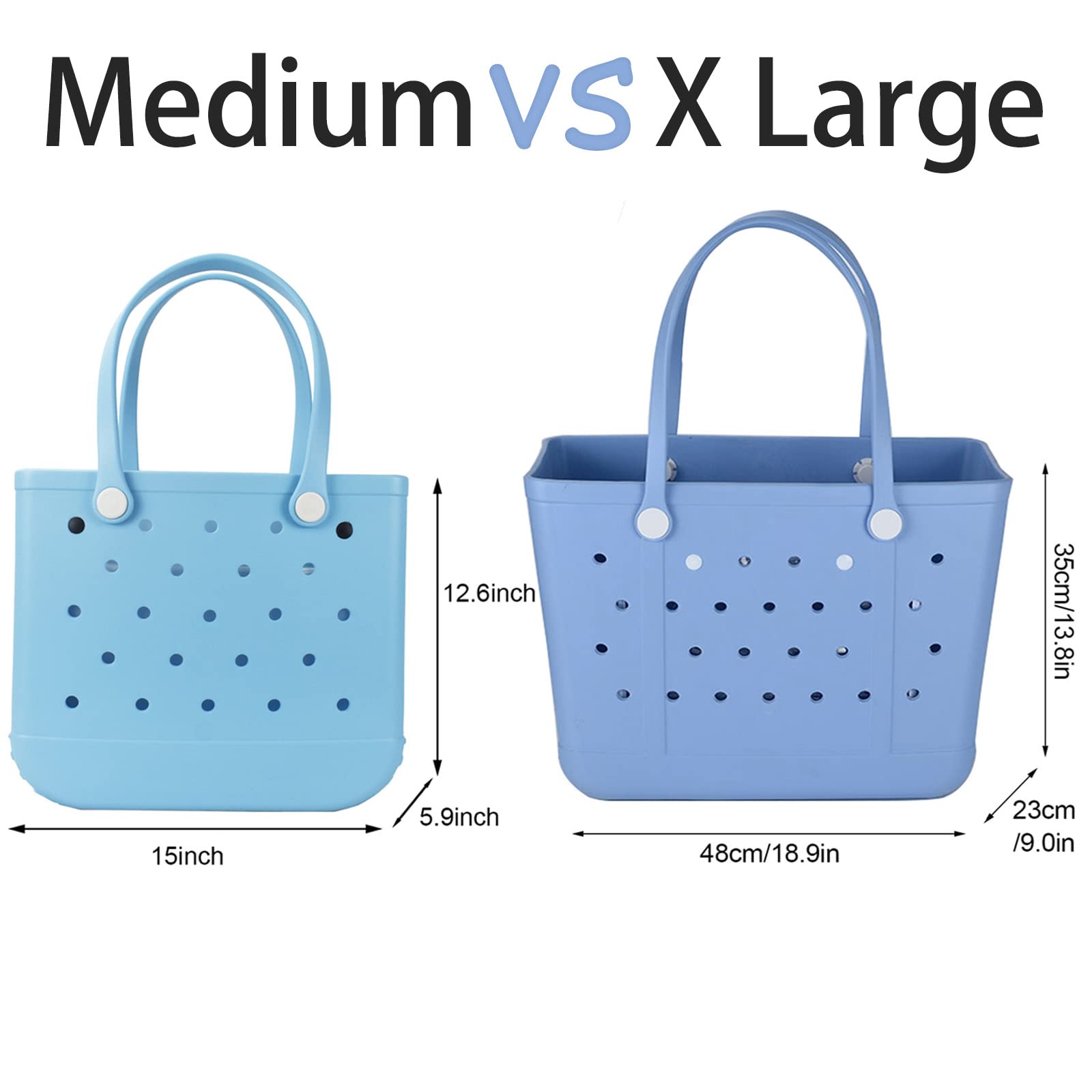 X Large Beach Bag, Oversized Rubber Beach Bag, Washable Open Tote Bag Durable Tote Travel Bags