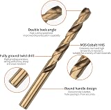 Meccion 5x 5.0mm HSS Cobalt Jobber Drill Bit Set for Metal Stainless Steel DIN view 2