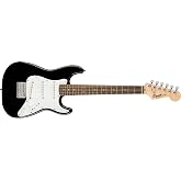 Squier Mini Stratocaster Electric Guitar, with 2-Year Warranty, Black, Laurel Fingerboard