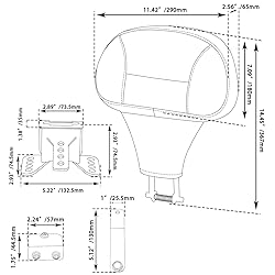 FOVPLUE Adjustable Rider Backrest,Detachable