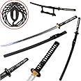 Vulcan Gear Traditional Japanese Handmade Sharp Katana Samurai Sword with Scabbard and Sword Stand