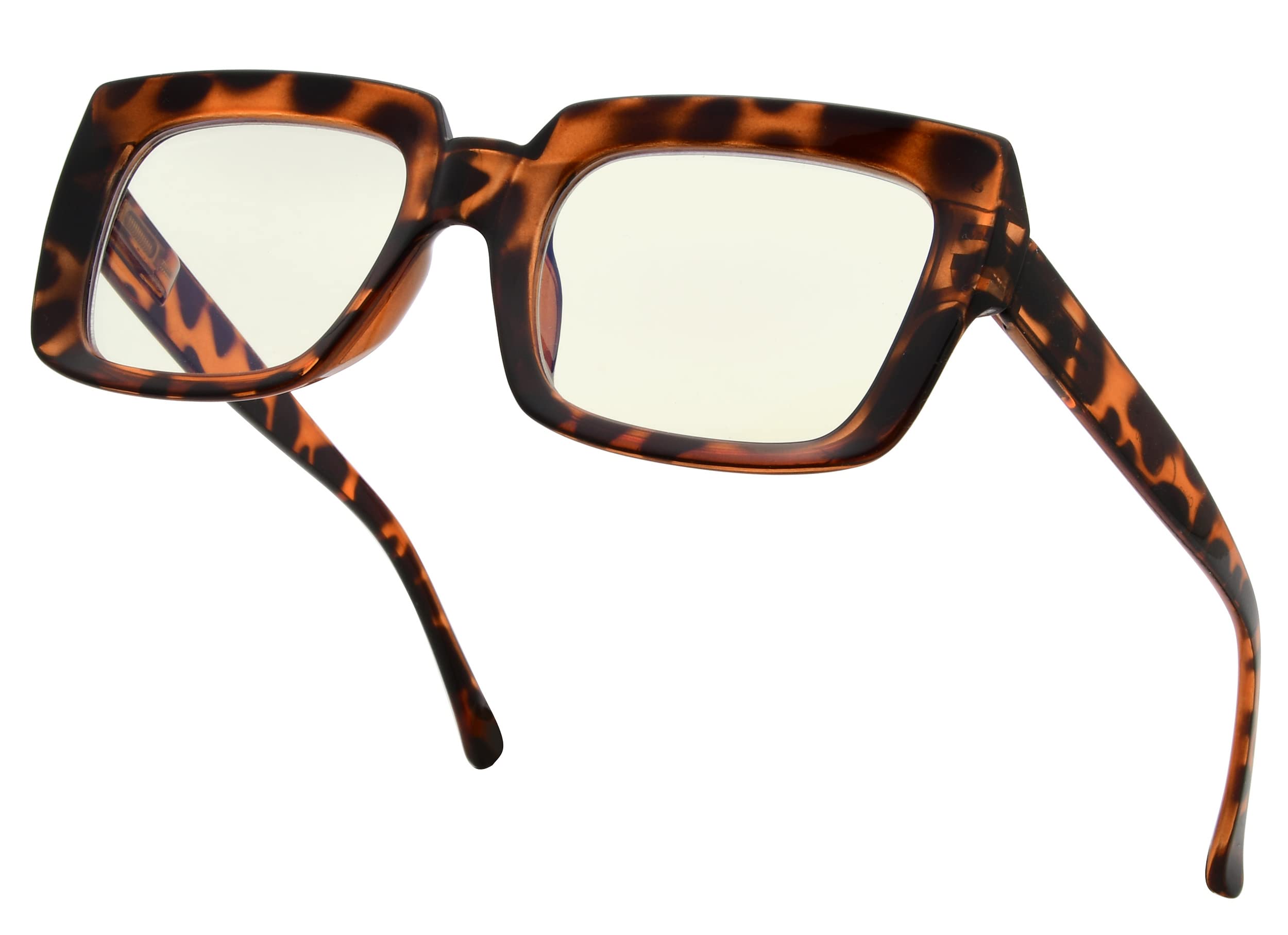 Eyekepper Computer Glasses - Blue Light Filter Eyewears Women - UV420 Protection Oversized Square Eyeglasses - Tortoise