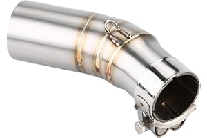 Mrisata Motorcycle Exhaust Middle Pipe Motorcycle Mid Link Pipe Motorcycle Exhaust Link Pipe Motorcycle Accessory Stainless Steel Exhaust Middle Mid Link Pipe for Ninjia 400 18-19, Mrisataa340tnfb6v
