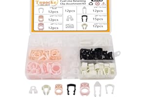 Tnuocke 87PCS Fuel Line Retaining Clip Box 7 Different Sizes Fuel Line Retainer Clip Assortment Kit H-093-BOX