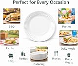 1ABOVE 7-Inch Disposable Paper Plates 100 Pack White 18 cm view 5