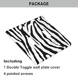 Pznen Zebra 2-Gang Wall Plate Animal Skin Texture