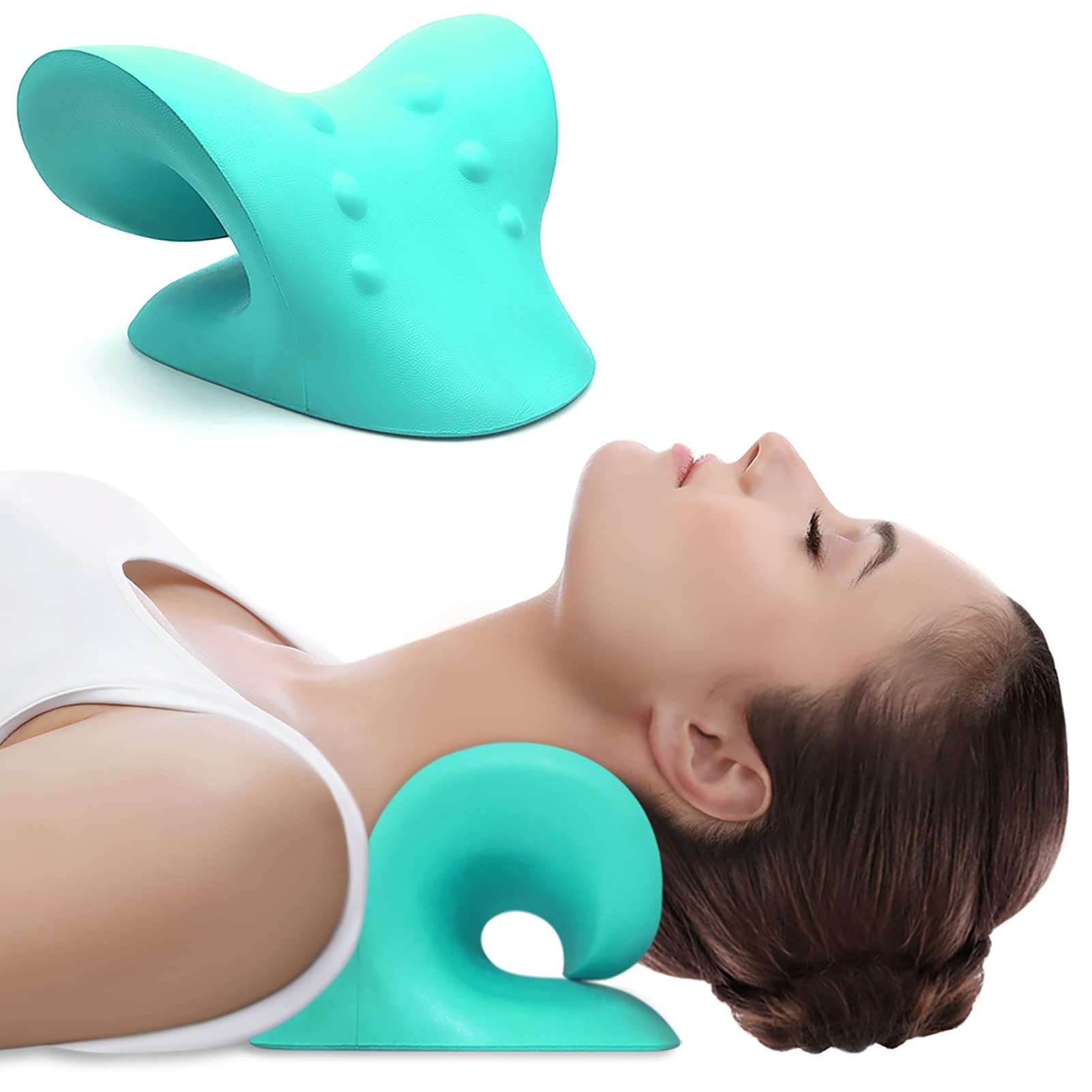 Anzorhal Neck Stretcher,Neck Cloud,Neck Cloud - Cervical Traction Device,Neck Pain Relief,Neck Traction,Neck Flexi,Traction Equipment,Neck Pain Relief Pillow - Green