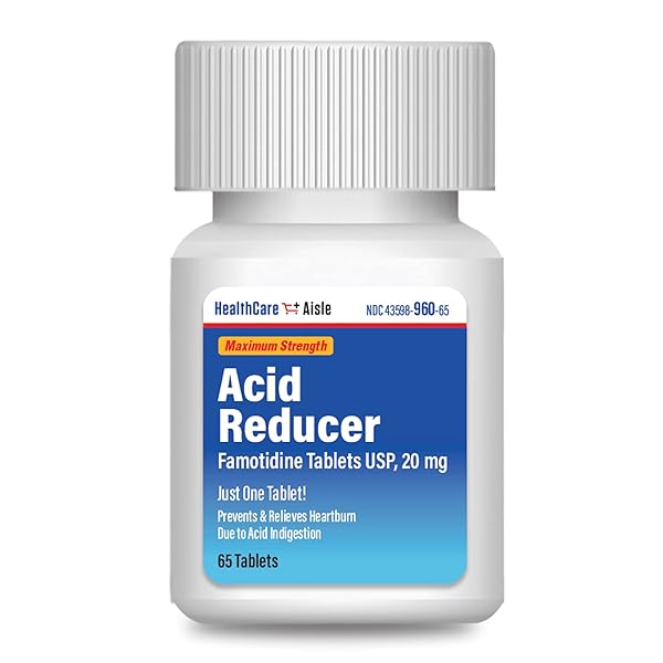 HEALTHCAREAISLE FAMOTIDINE 20 MG – 65 TABLETS – MAXIMUM STRENGTH ACID REDUCER – PREVENTS AND RELIEVES HEARTBURN DUE TO ACID INDIGESTION