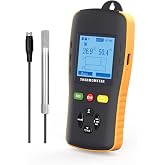 Tzone Wet Bulb Thermometer Dew Point Meter Temperature Humidity Data Logger | usb temp recorder,probe,digital industrial hygrometer,rh recording,auto report,sound alarm,for freezer hvac lab greenhouse