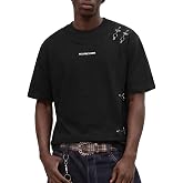 Aelfric Eden Metal Button Tee Boxy Baggy Loose Cotton T-Shirt Streetwear Casual Summer Y2k Shirt