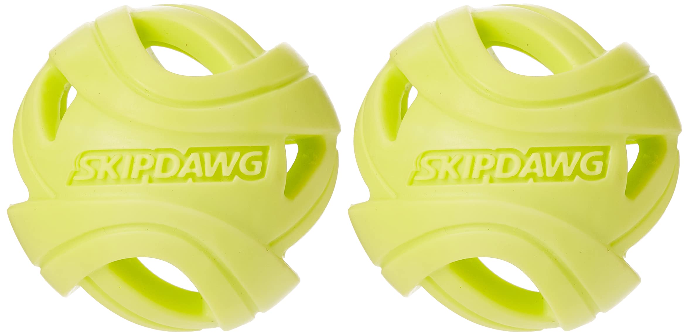 SKIPDAWG Dog Breezy Ball/Outdoor Sports Launcher - Lightweight, Non-Toxic TPR 2.5 Inch Plastic Balls for Small/Medium Dogs, 2 Pack