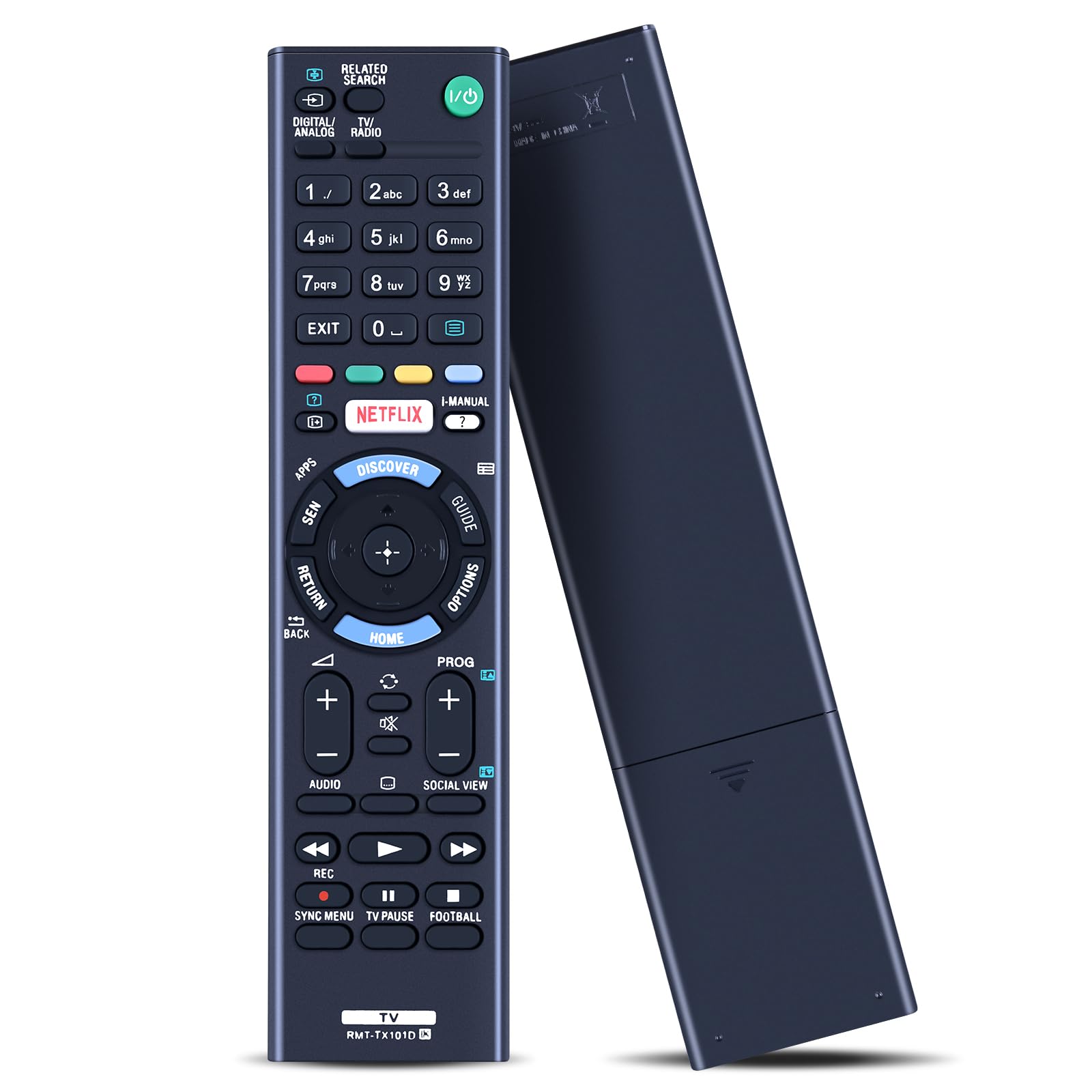 New RMT-TX101D Remote Control Replace RMTTX101D fit for Sony Bravia TV KD-55X8507C KDL-32R503C KDL-40R453C KD-49XE7077 KDL-40R453C KD-55X8505C KDL-24W605A KDL-60NX725