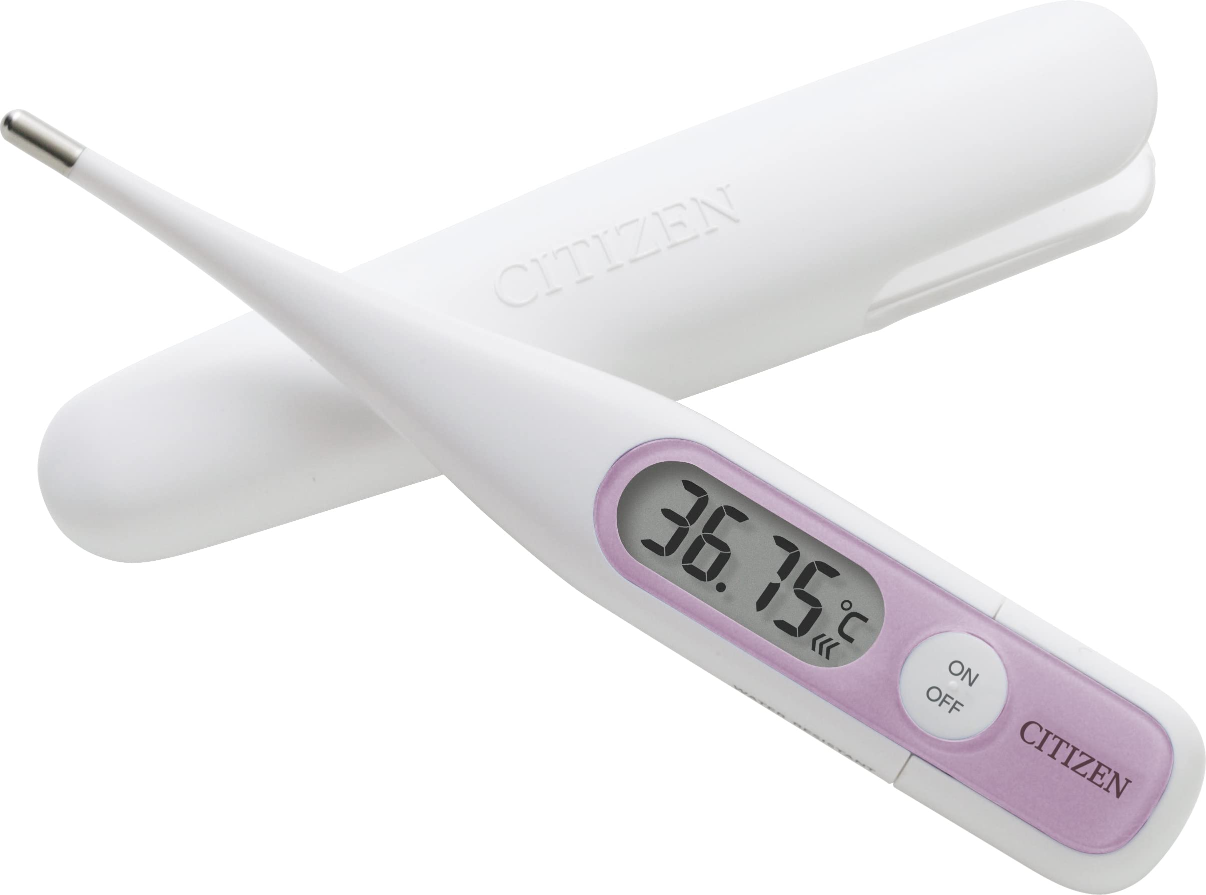 CITIZEN(シチズン) 婦人体温計 CTEB503L-E 口中専用 基礎体温 30秒 予測式 暗い部屋でも見える バックライト付き サポートリング付き 実測式 収納ケース付き 防水 抗菌 基礎体温計 電子体温計 妊活商品画像