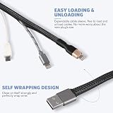 AGPTEK 6m Cable Tidy Sleeve Wire Management Wrap Animal Proof Flame Retardant view 3