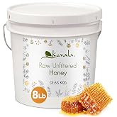 Kevala Raw Unfiltered Honey - 8 lb Pail, Unprocessed, No Additives | Liquid Sweetener, No Pesticides, Bee-Friendly Harvesting On-Site, Spread on Toasted Bread, Maple Syrup Substitute